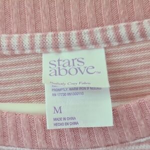 Stars Above Pink Striped Sweater